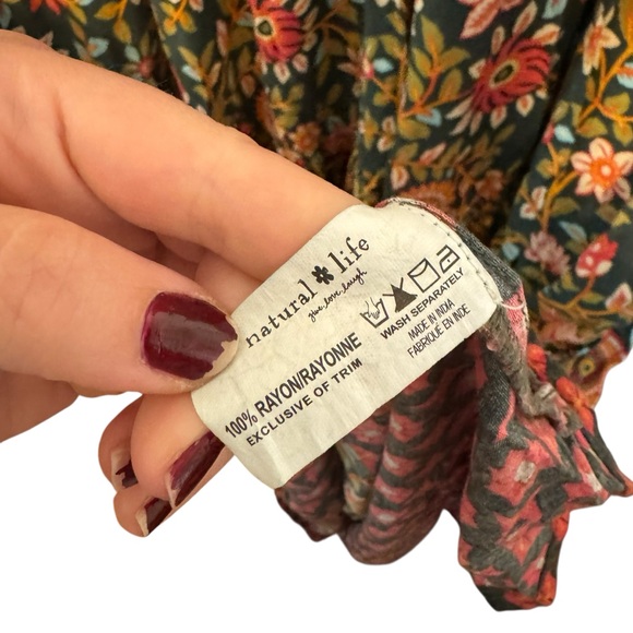 NATURAL LIFE Floral Maxi Dress - Green and Orange - Picture 5 of 9